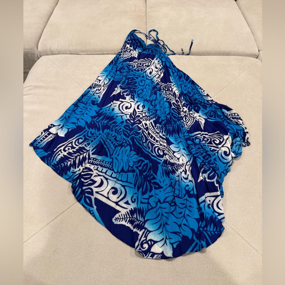2 Blue & Grey Patterned Women's Sun dresses or Swim Cover-Up